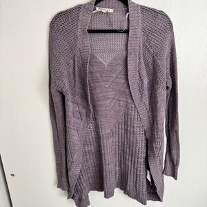 Roxy Lavender Open Knit Cardigan